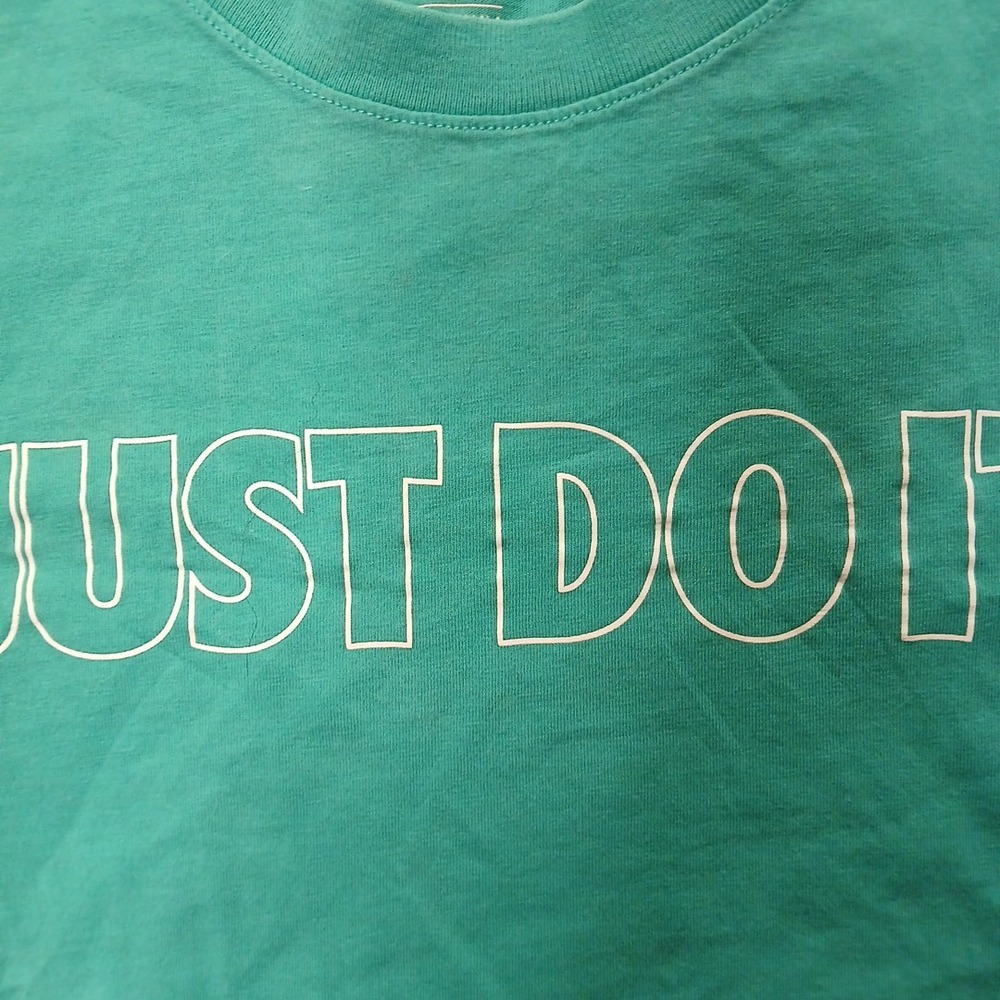 Nike The Nike Tee Just Do It Long Sleeve Green T-Shirt Mens - Picture 3 of 9
